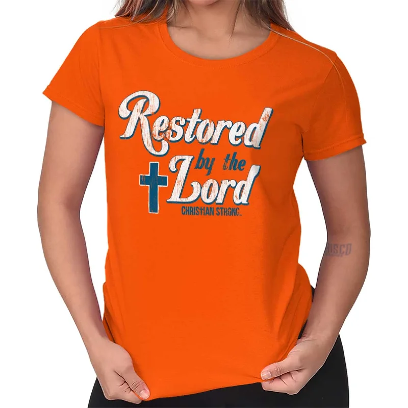 Restored by Lord Jes Ladies T ShirtStriped T-Shirts