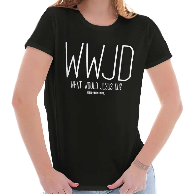 WWJD Ladies T ShirtCycling T-Shirts