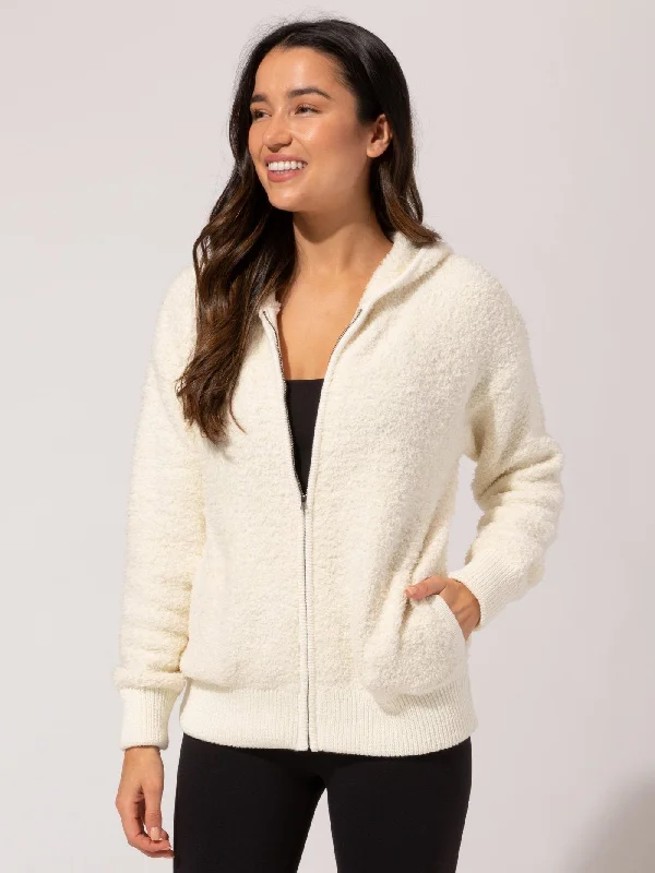 Organic Cotton SweatshirtsVivi Boucle Zip Hoodie