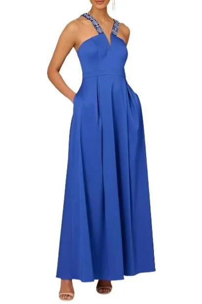 VNeckTopCentaurAidan Mattox V-Neck Mikado Ball Gown